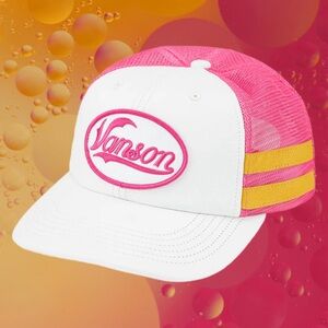 Supreme Vanson Leathers Mesh Back 6-Panel Trucker Hat • White • FW25